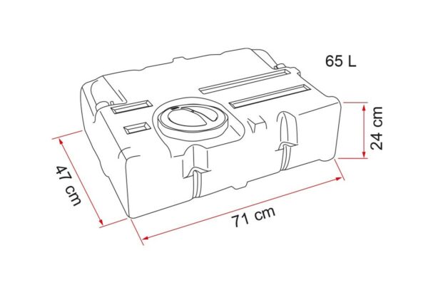 Deposito Fiamma  para aguas grado alimenticio 70litros - Imagen 2