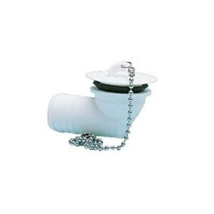 Desagüe acodado con tapón y cadena - de Ø 19 mm Ø 25 mm