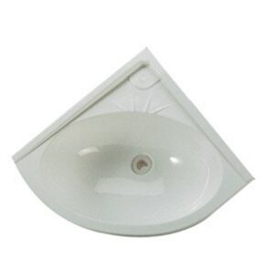 Lavabo de esquina blanco 330 x 330 mm
