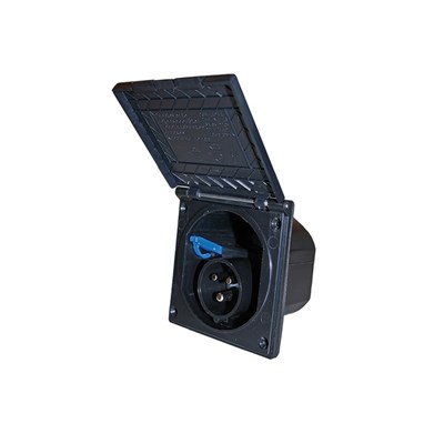 Enchufe para empotrar P 17 16 A negro