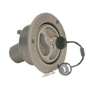 Bocana corta con llave + tapa Ø 40 mm - Negro