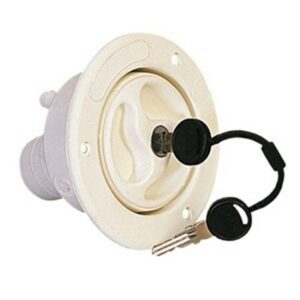 Bocana corta con llave + tapa Ø 40 mm - Blanco